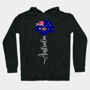 Vintage Australia Sunflower Flag Australia Lover Hoodie